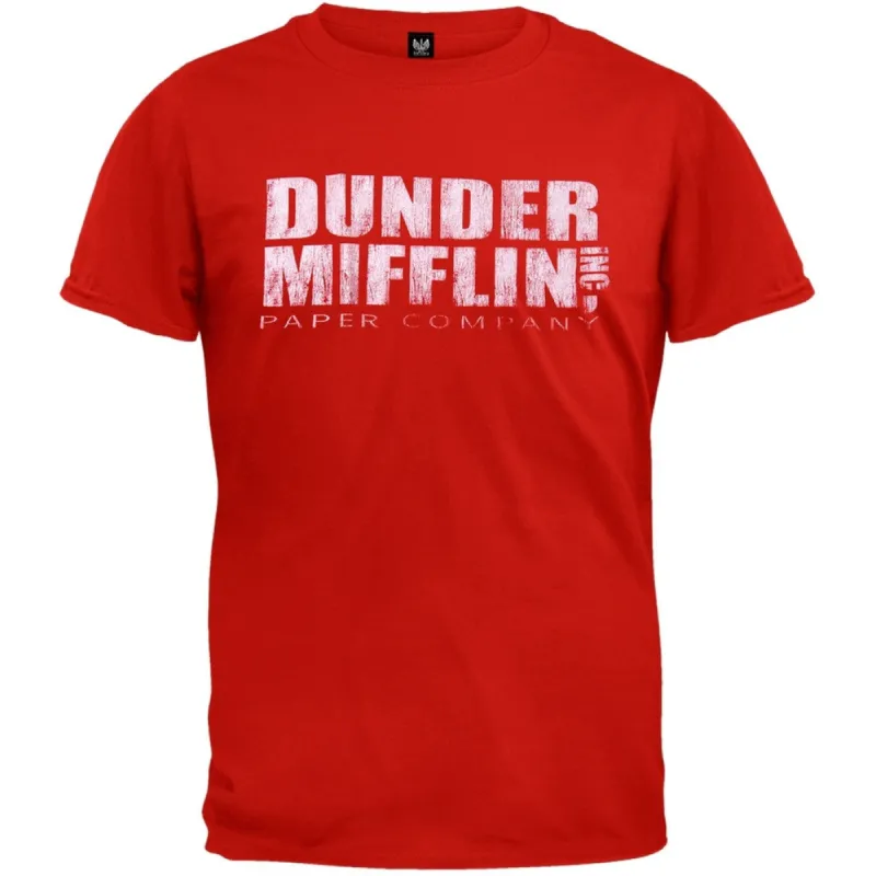 The Office - Dunder Mifflin Red T-Shirt sold by Old Glory