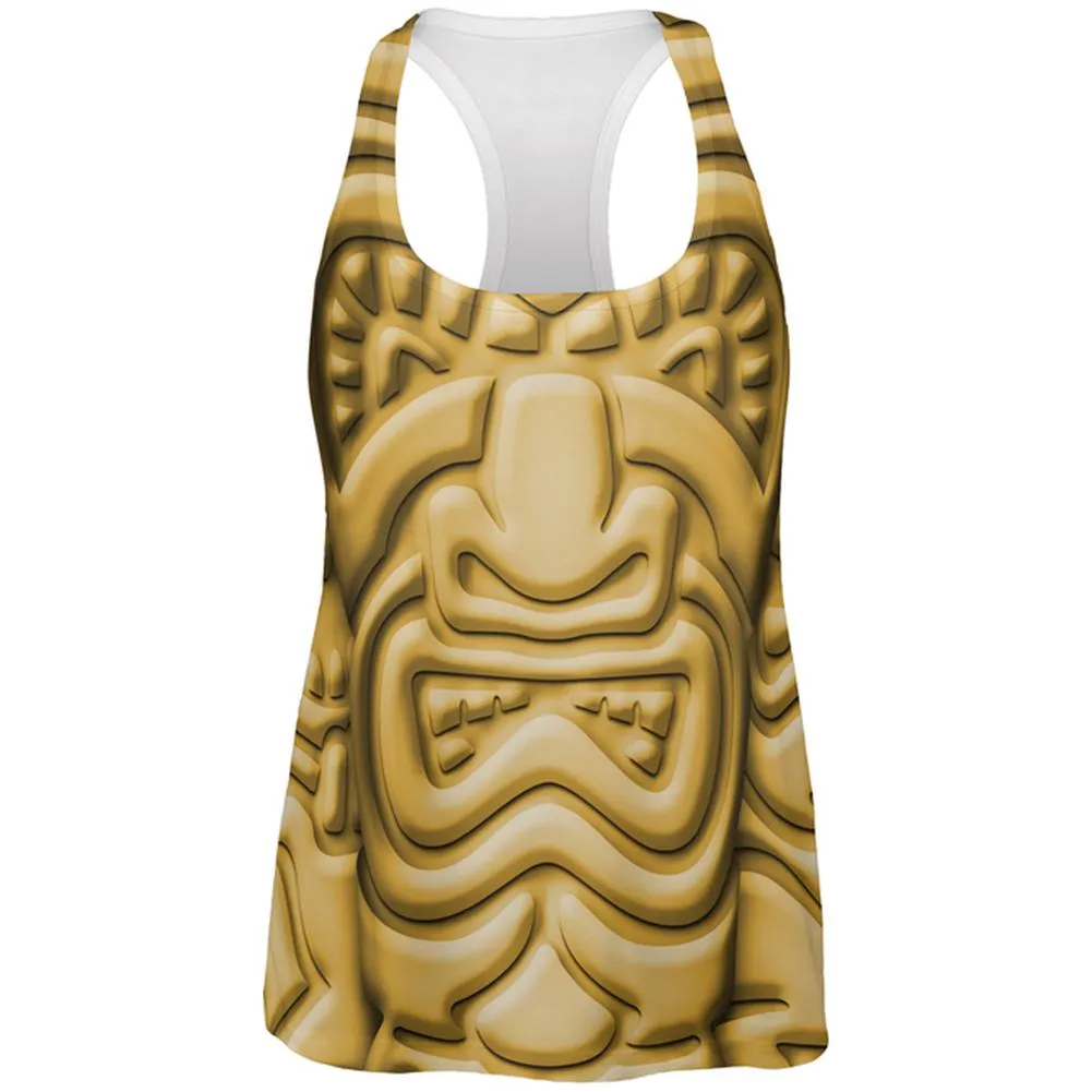 Tiki God Gold Face Luau All Over Womens Work Out Tank Top sold by Old Glory