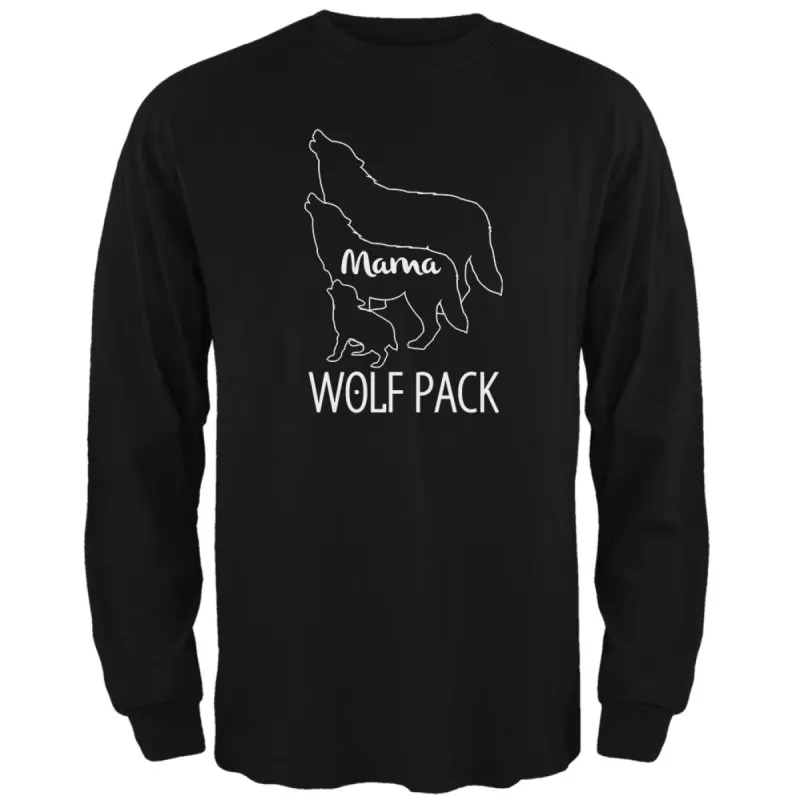 Wolf Pack Mama Mom Mother Mens Long Sleeve T Shirt sold by Old Glory