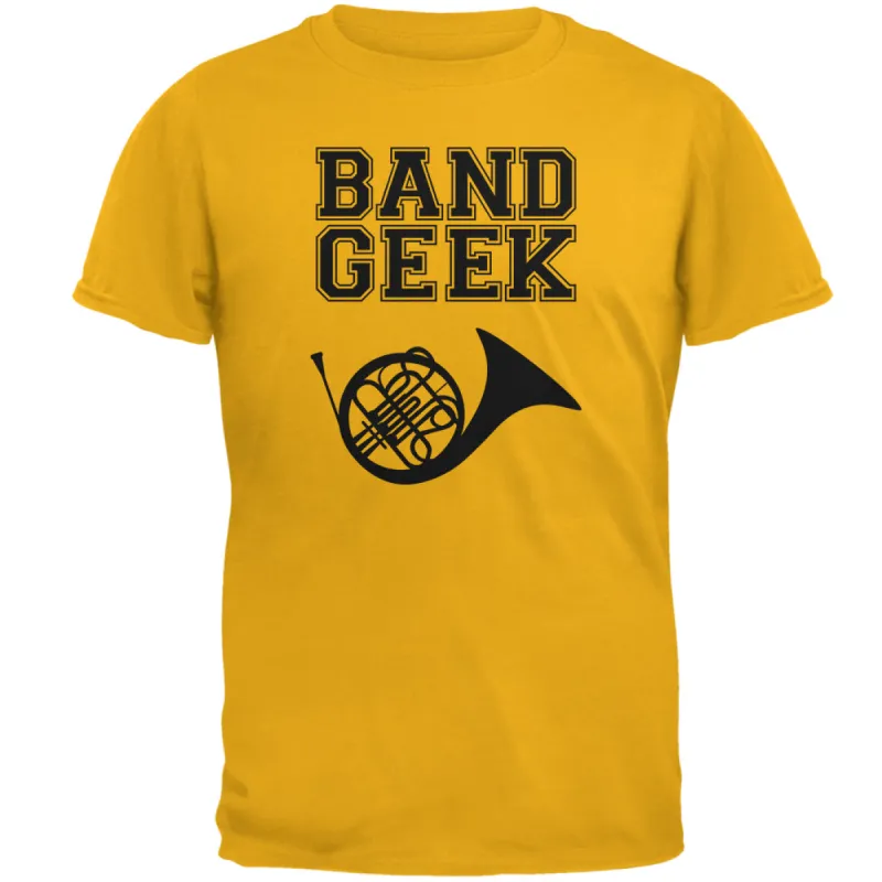 Band Geek French Horn Mens T Shirt sold by Old Glory