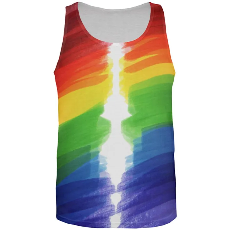 Color Me Gay Lesbian Pride All Over Mens Tank Top sold by Old Glory