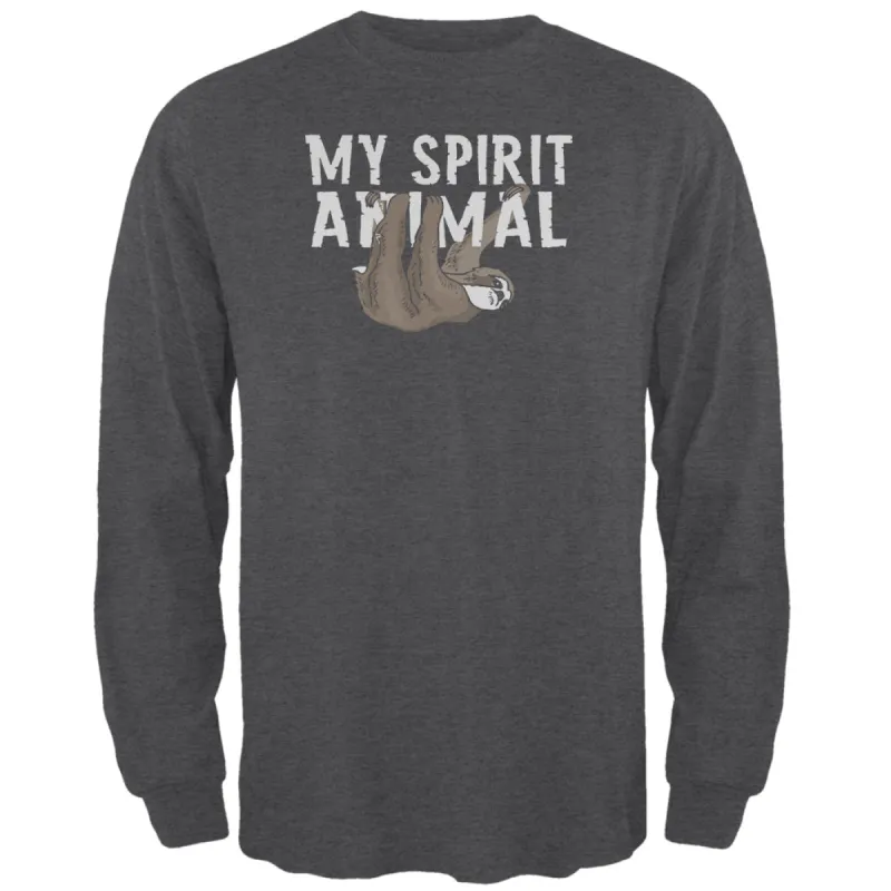 Sloth is My Spirit Animal Mens Long Sleeve T Shirt sold by Old Glory