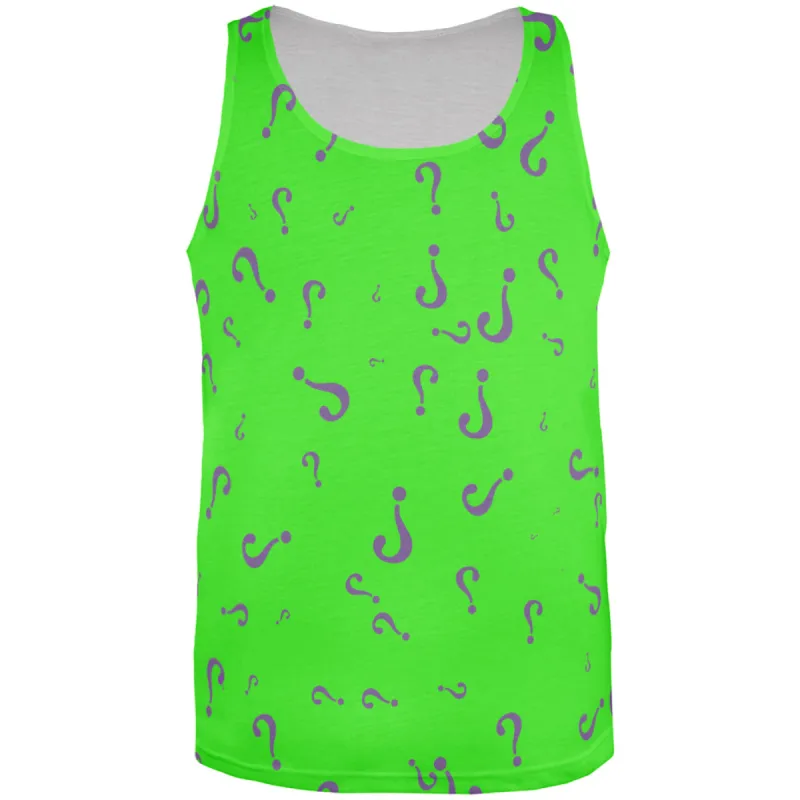 Riddle Me This Halloween Costume All Over Mens Tank Top sold by Old Glory