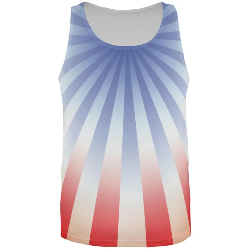 4th of July Patriot Starburst All Over Adult Tank Top sold by Old Glory