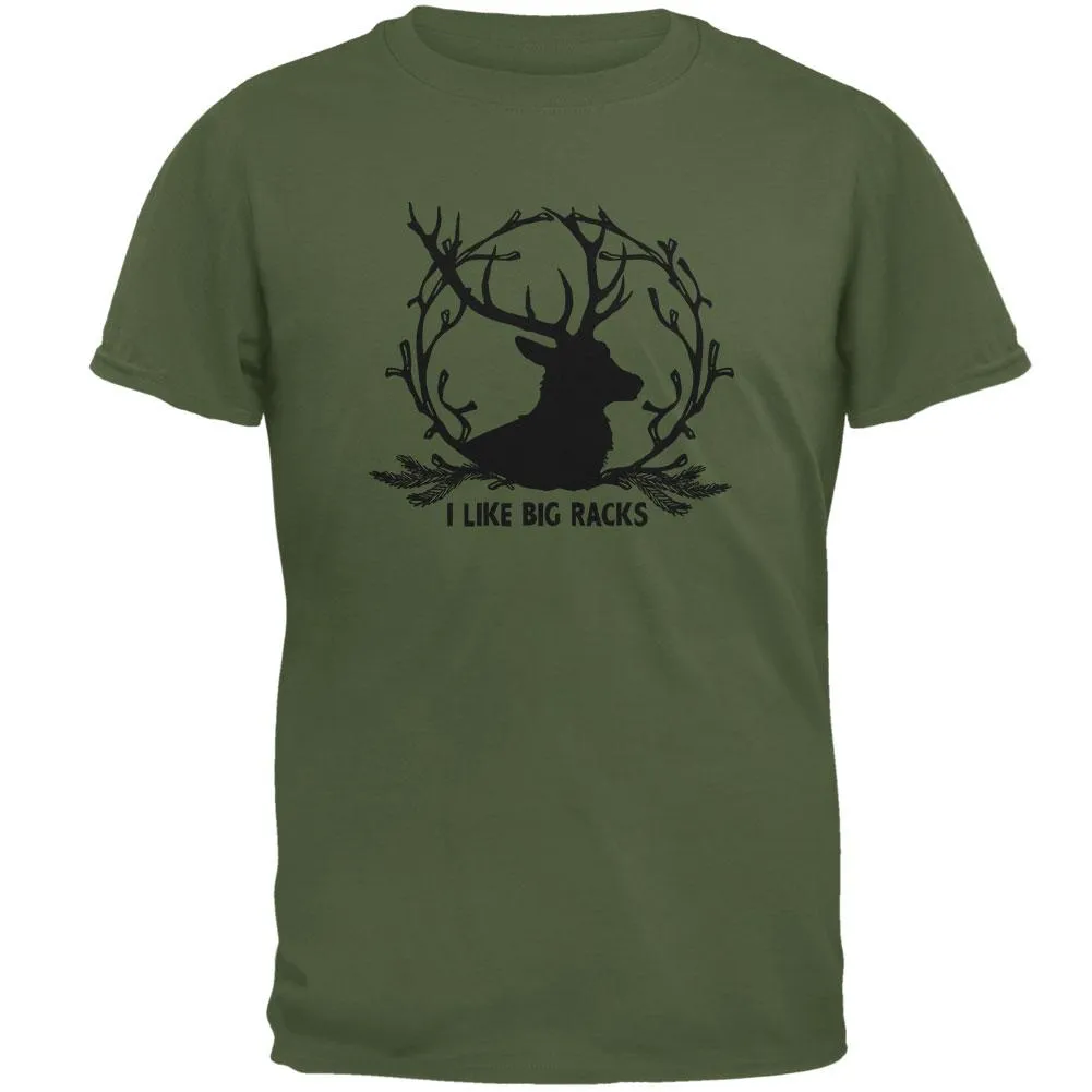 Buck Deer I Like Big Racks Funny Pun Mens T Shirt sold by Old Glory