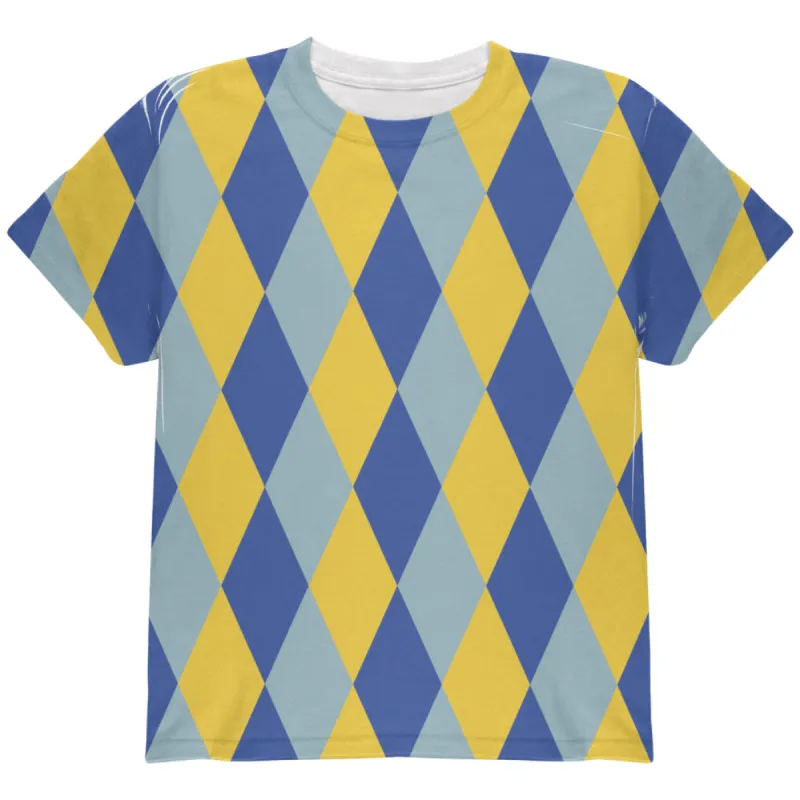 Hanukkah Jester Harlequin Costume All Over Youth T Shirt sold by Old Glory