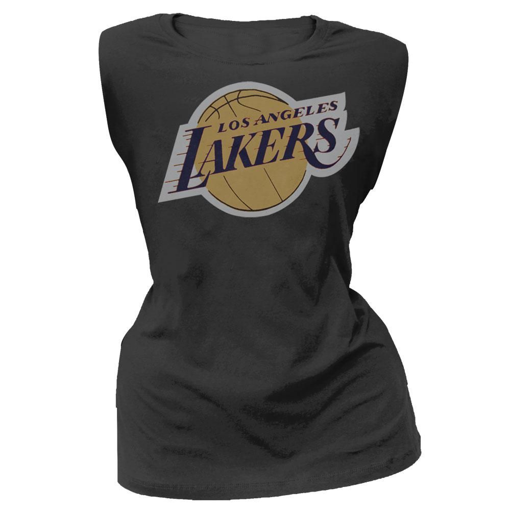 Los Angeles Lakers - Logo Black Juniors T-Shirt sold by Old Glory