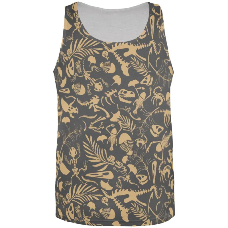 Dinosaur Fossil All Over Adult Tank Top sold by Old Glory