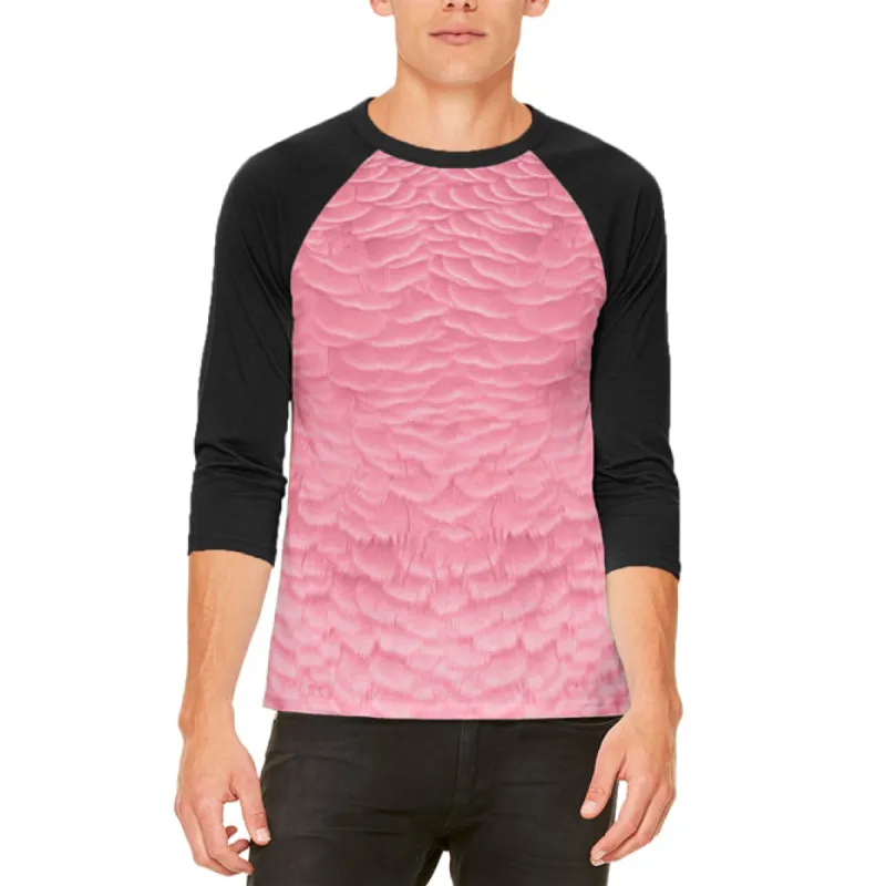 Halloween Pink Flamingo Costume Mens Raglan T Shirt sold by Old Glory