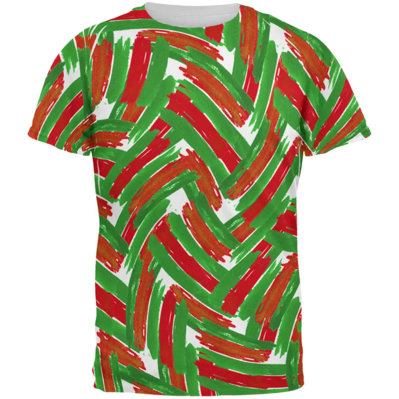 Christmas Madness Crazy Ugly Marker Swirl All Over Mens T Shirt sold by Old Glory