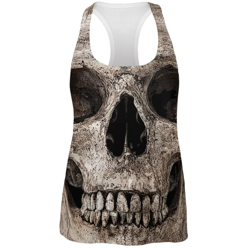 Big Skull All Over Womens Racerback Tank Top sold by Old Glory