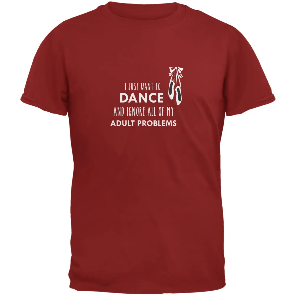 I Just Want to Dance Cardinal Red Adult T-Shirt sold by Old Glory