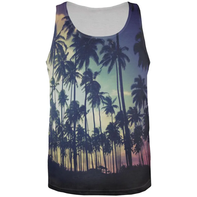 Palm Trees All Over Adult Tank Top sold by Old Glory