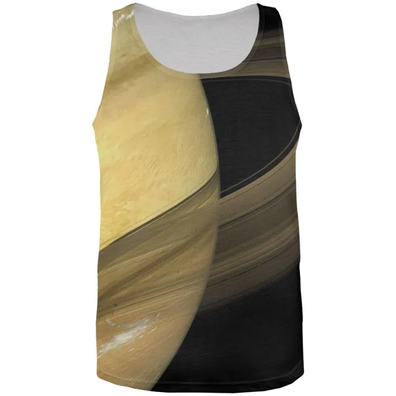 Solar System Planet Saturn All Over Adult Tank Top sold by Old Glory