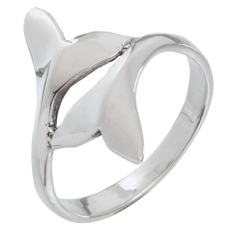 Whale Tails Touching Sterling Silver Ring sold by Old Glory