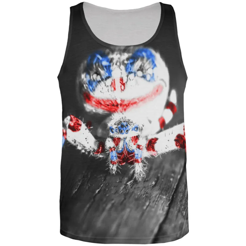 Patriotic Killer Clown Spider Of Halloween All Over Mens Tank Top sold by Old Glory