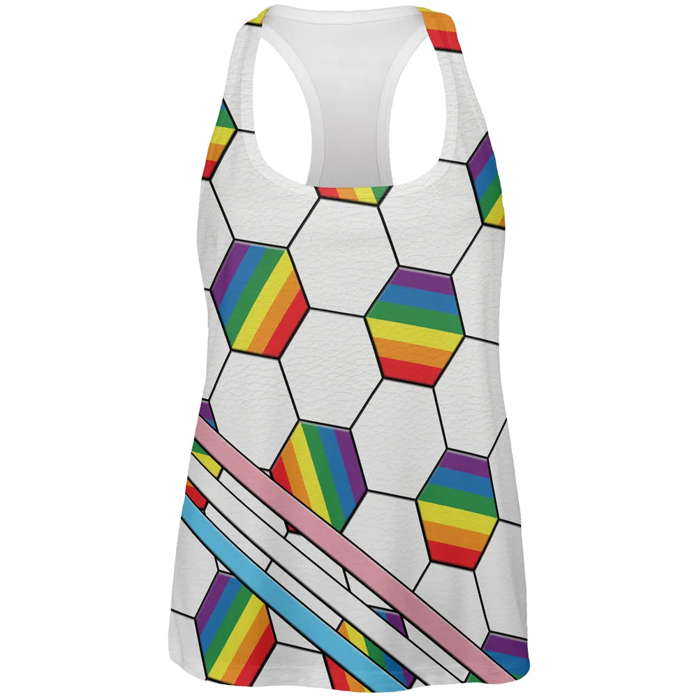 LGBT World Cup LGBT Pride Soccer Ball All Over Womens Work Out Tank Top sold by Old Glory