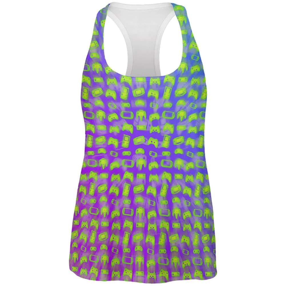 Choose your Weapon Wisely Pattern Video Games All Over Womens Work Out Tank Top sold by Old Glory