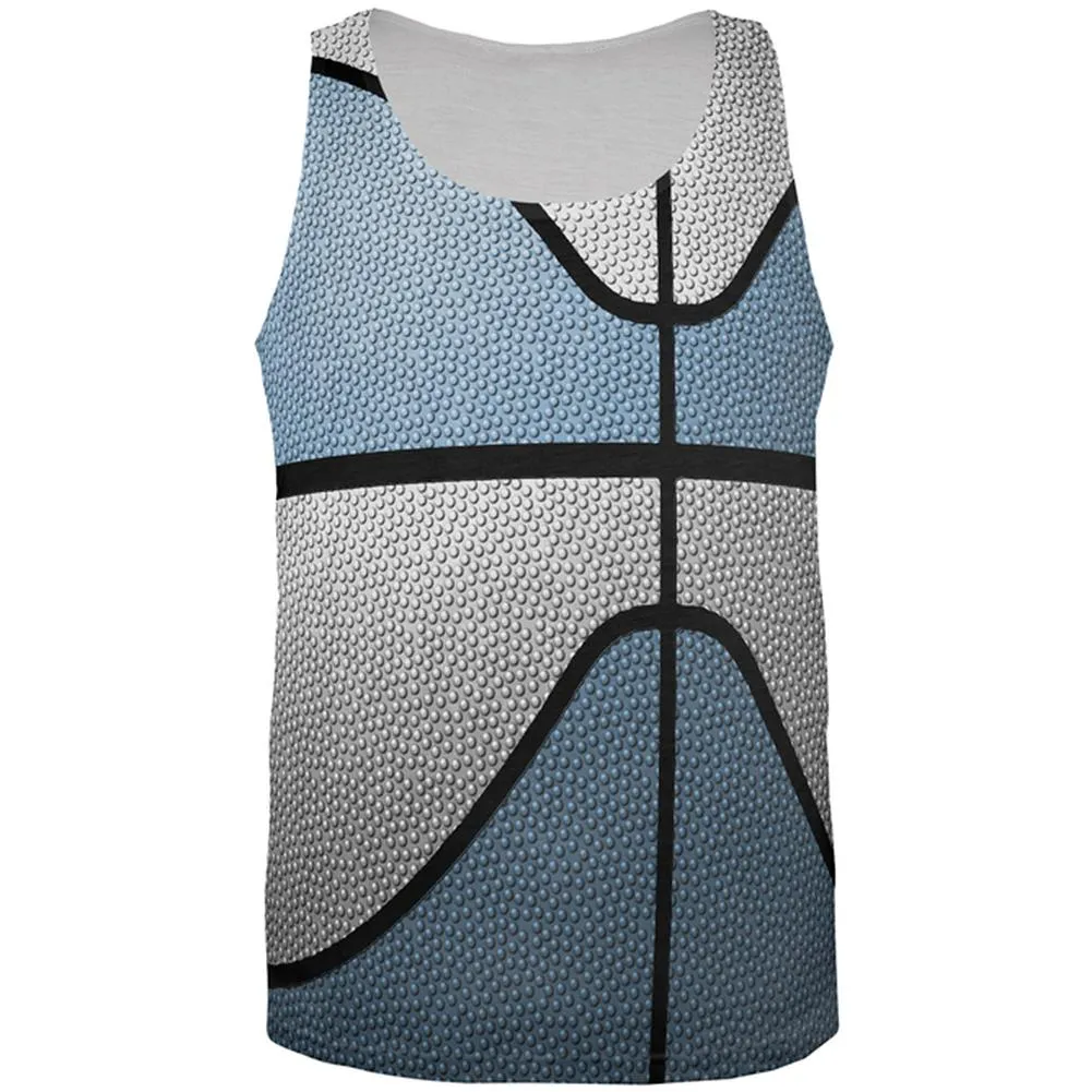 Championship Basketball Light Blue & White All Over Mens Tank Top sold by Old Glory