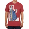 Eat Sleep Fish Repeat Marlin Mens Soft T Shirt sold by Old Glory