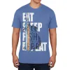 Eat Sleep Fish Repeat Marlin Mens Soft T Shirt sold by Old Glory