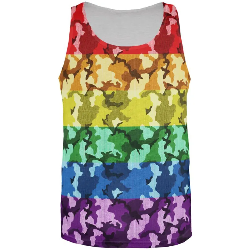 LGBT Camo Pride In The Military All Over Mens Tank Top sold by Old Glory