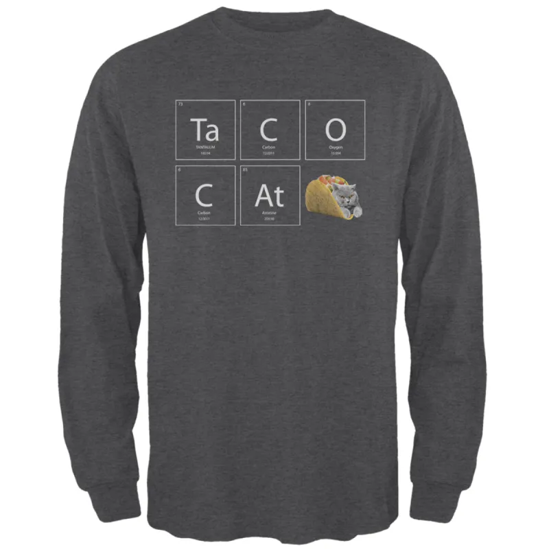 Taco Cat Periodic Table Mens Long Sleeve T Shirt sold by Old Glory