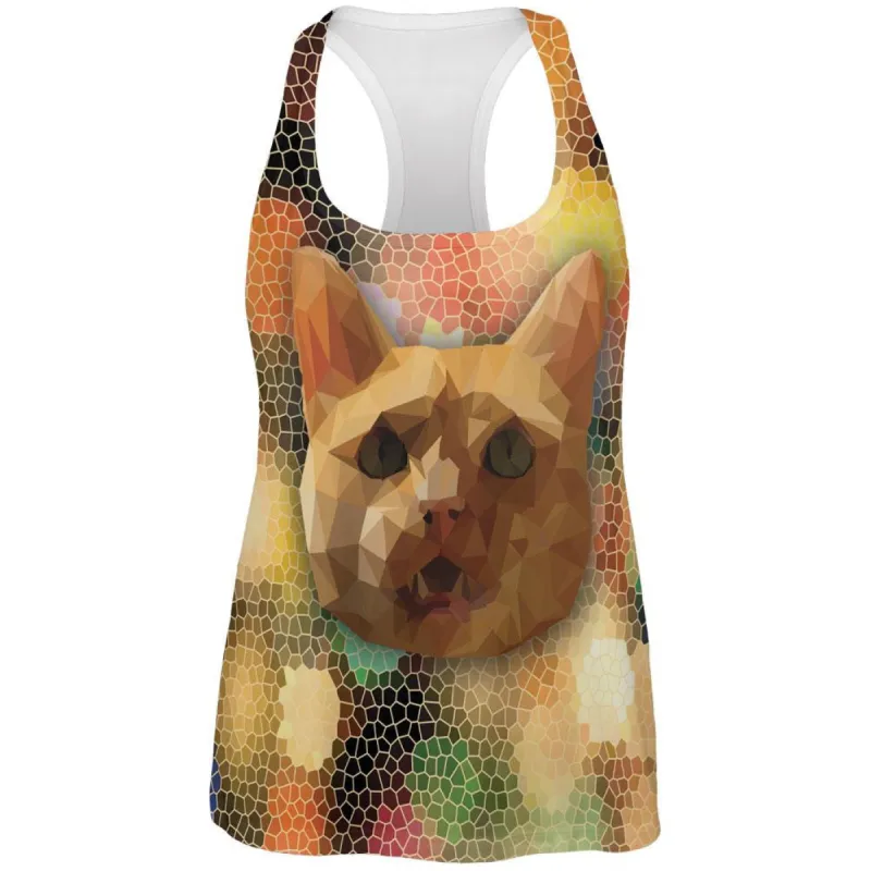 Geometric Poly Cat All Over Adult Tank Top sold by Old Glory