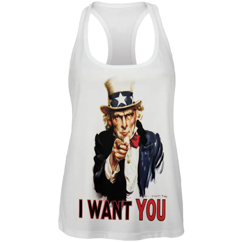 4th of July Patriotic Uncle Sam All Over Womens Work Out Tank Top sold by Old Glory