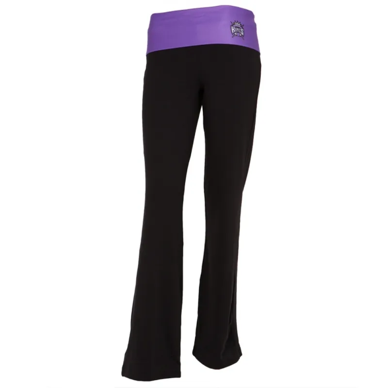 Sacramento Kings - Flip Down Waistband Logo Juniors Yoga Pants sold by Old Glory