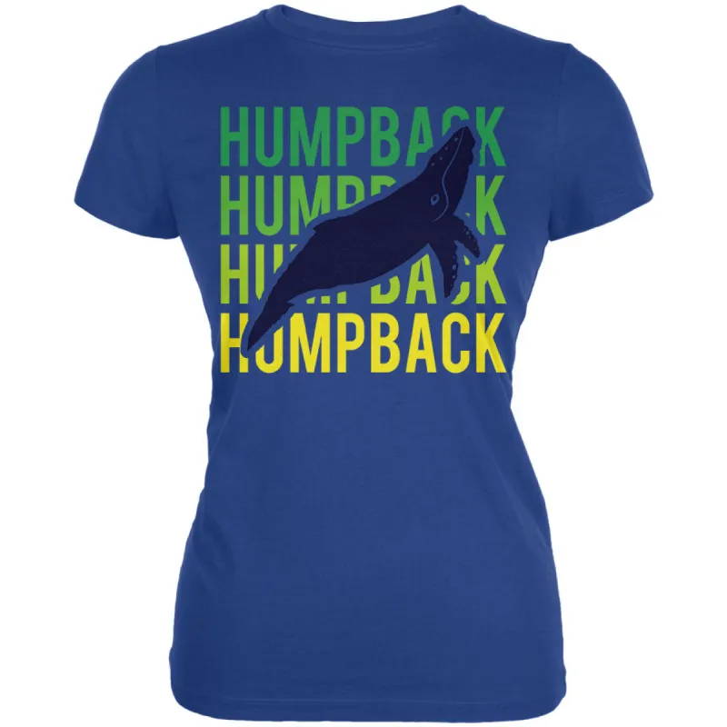 Humpback Whale Stacked Repeat Juniors Soft T Shirt sold by Old Glory