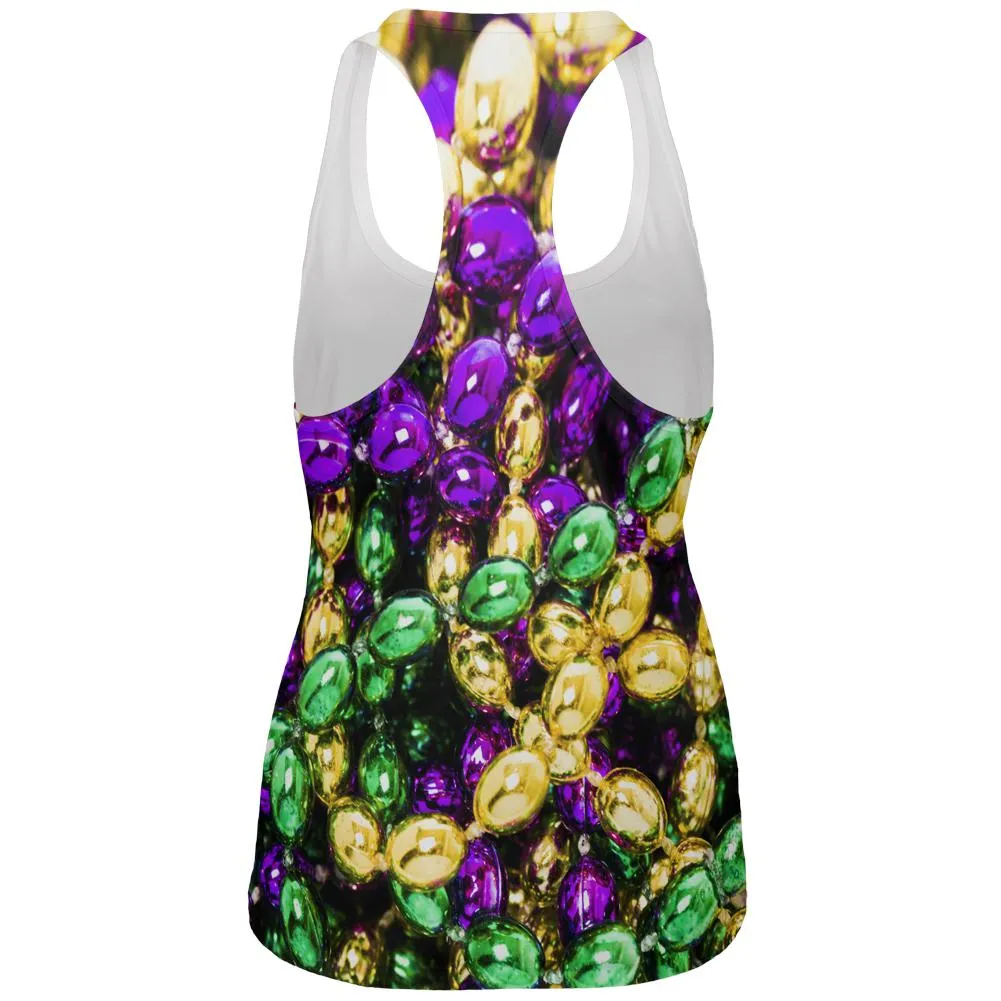 Mardi Gras Beads All Over Womens Racerback Tank Top sold by Old Glory product image thumbnail 2
