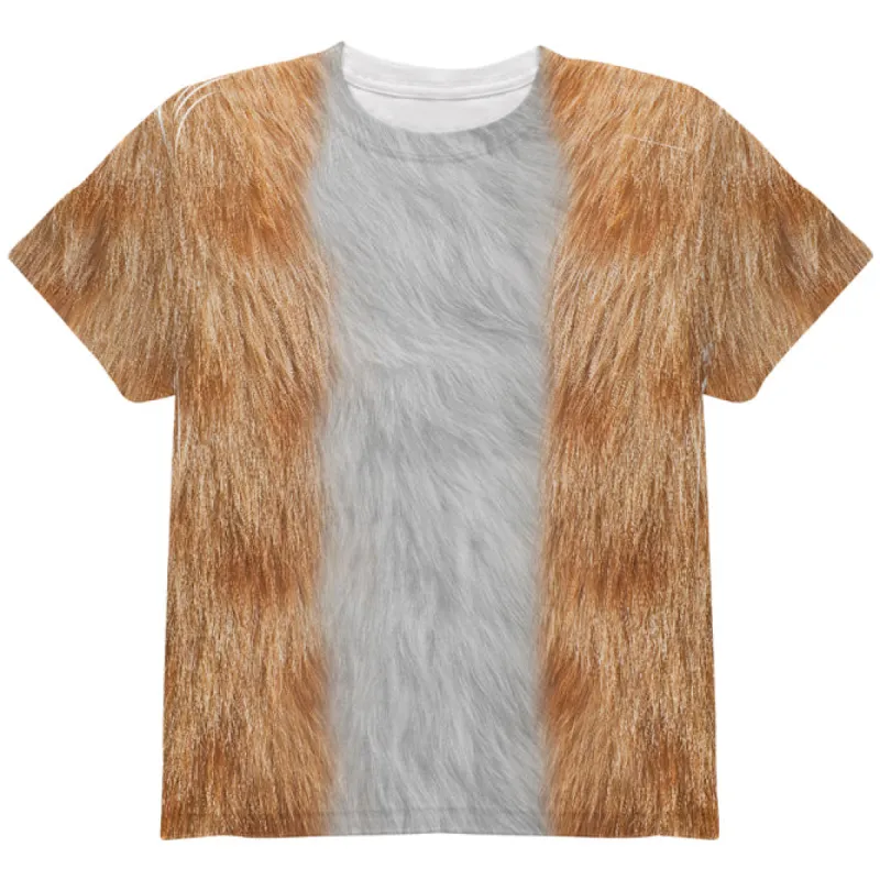 Halloween Costume Orange Cat Costume All Over Youth T Shirt sold by Old Glory