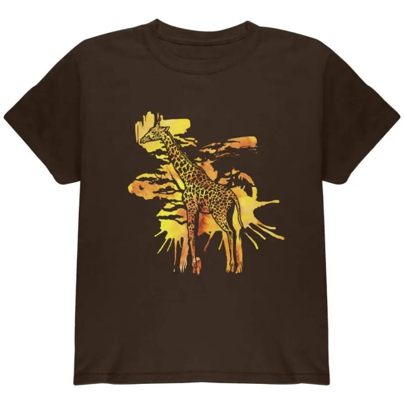 Giraffe Safari Splatter Youth T Shirt sold by Old Glory