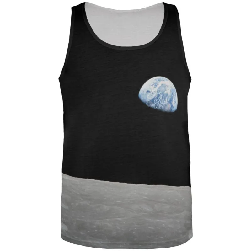 Earth Rising Over The Moon All Over Adult Tank Top sold by Old Glory