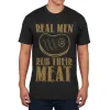 Real Men Rub Their Meat Funny Grill Master Mens Soft T Shirt sold by Old Glory