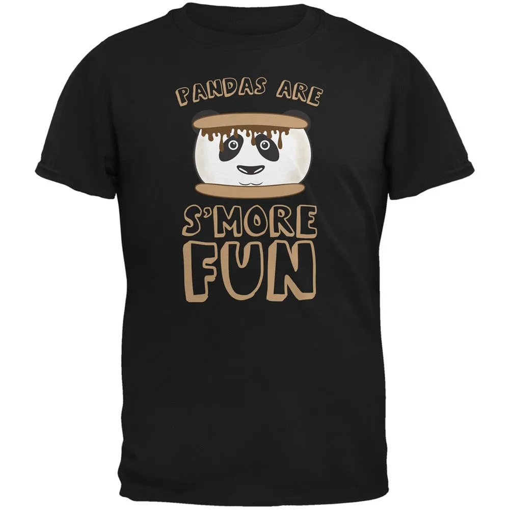Pandas Are S'More Fun Black Adult T-Shirt sold by Old Glory