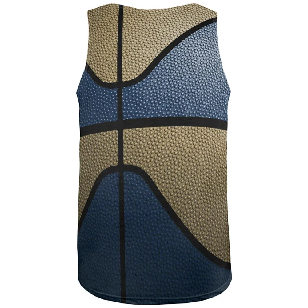 Championship Basketball Dark Blue and Gold All Over Mens Tank Top sold by Old Glory product image thumbnail 2