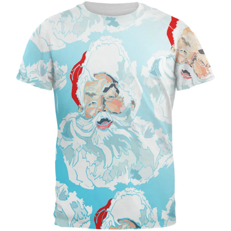 Christmas Classic Jolly Saint Nick Santa Claus All Over Mens T Shirt sold by Old Glory