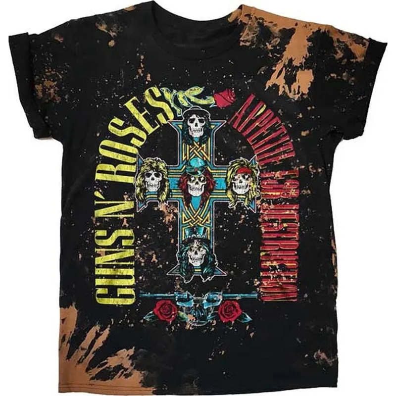 Guns N Roses - Appetite Mens Bleached T Shirt sold by Old Glory
