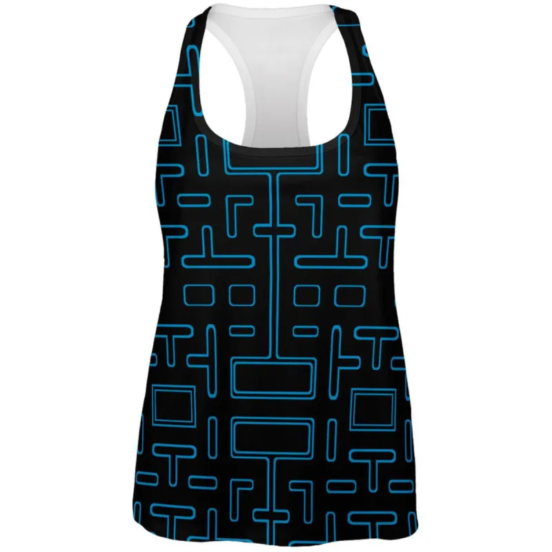 Video Game Maze All Over Womens Racerback Tank Top sold by Old Glory