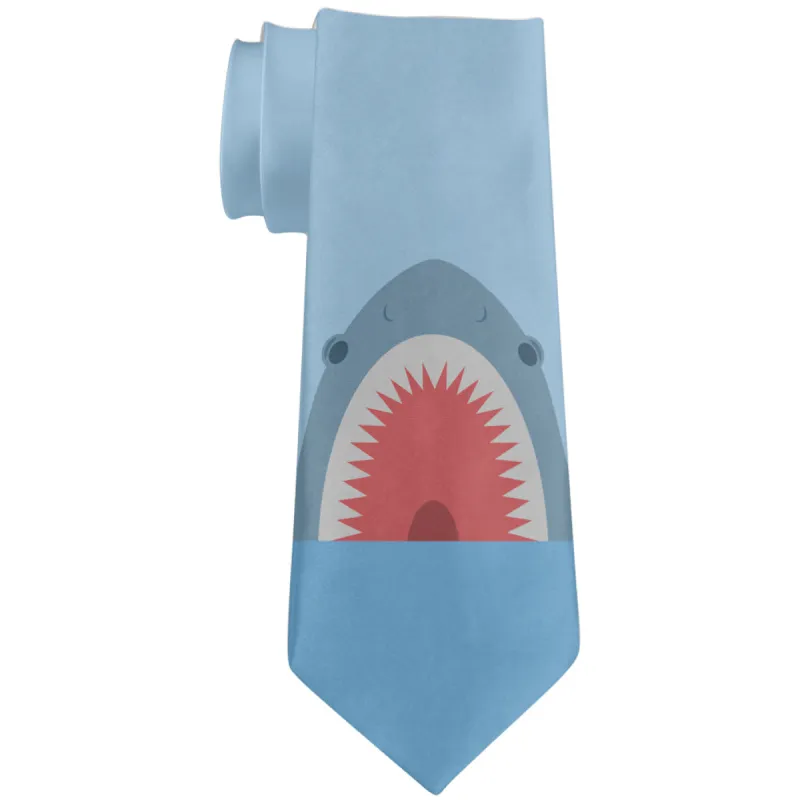 Cute Fun Shark Attack All Over Neck Tie sold by Old Glory