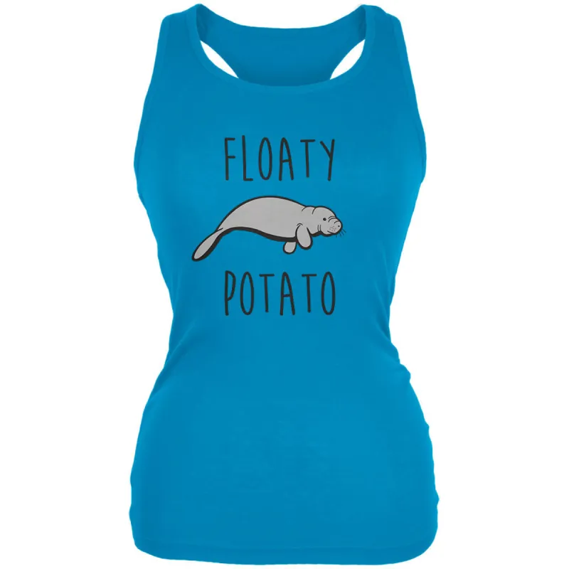 Floaty Potato Manatee Juniors Soft Tank Top sold by Old Glory