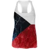 Czech Republic Flag Distressed Grunge All Over Womens Work Out Tank Top sold by Old Glory