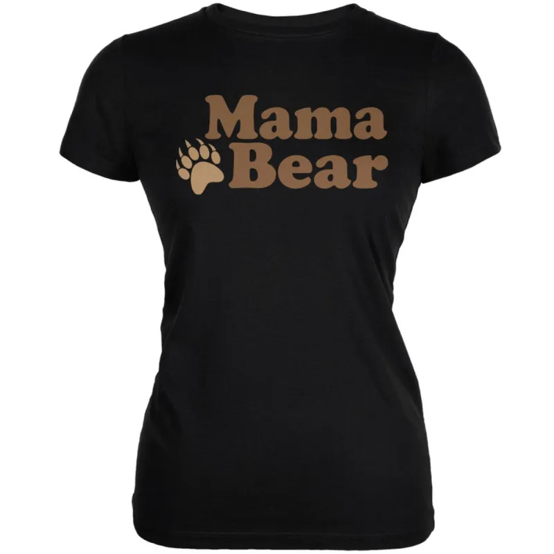 Mothers Day - Mama Bear Yellow Juniors Soft T-Shirt sold by Old Glory
