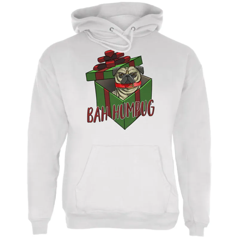 Christmas Bah Humpug Grumpy Scrooge Pug Gift Mens Hoodie sold by Old Glory