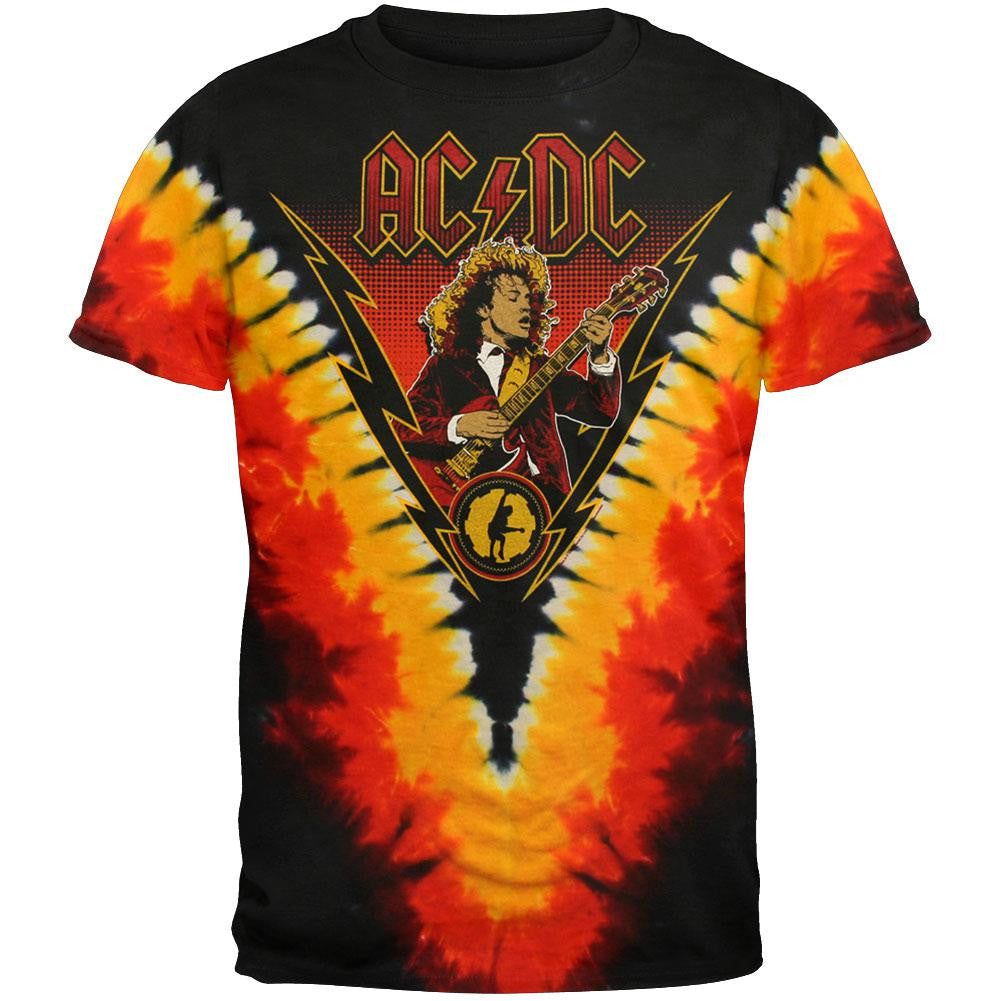 AC/DC - Angus Lightning Tie Dye T-Shirt sold by Old Glory