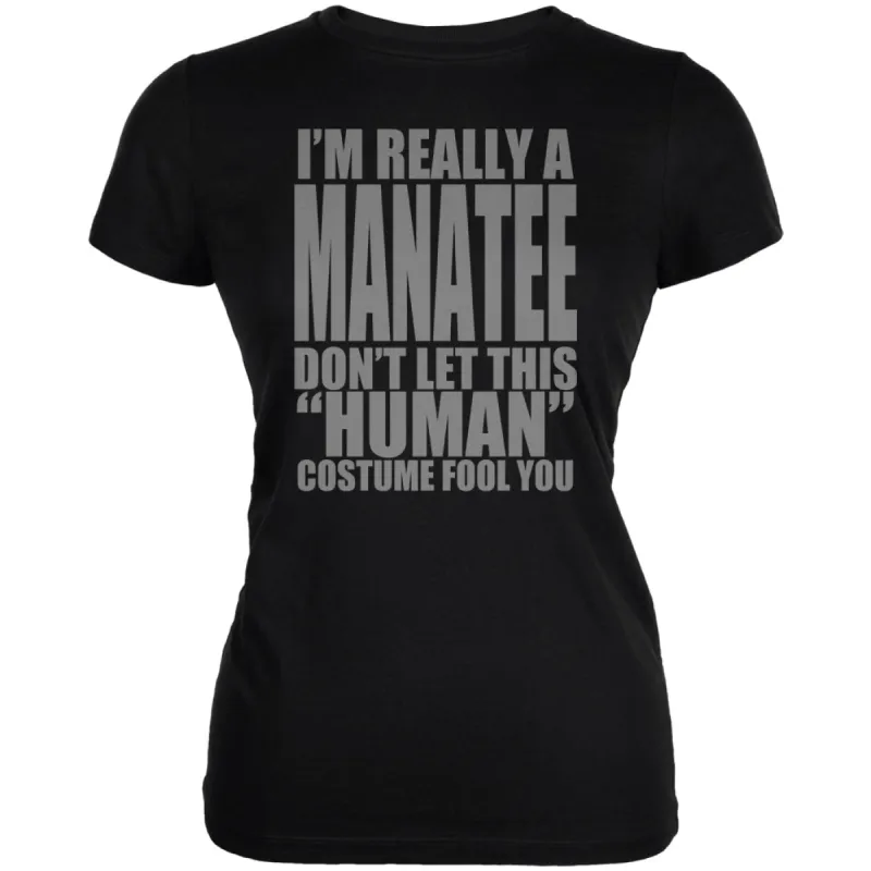 Halloween Human Manatee Costume Juniors Soft T Shirt sold by Old Glory