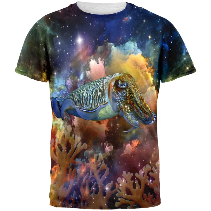 Cuttlefish IN SPACE All Over Adult T-Shirt sold by Old Glory