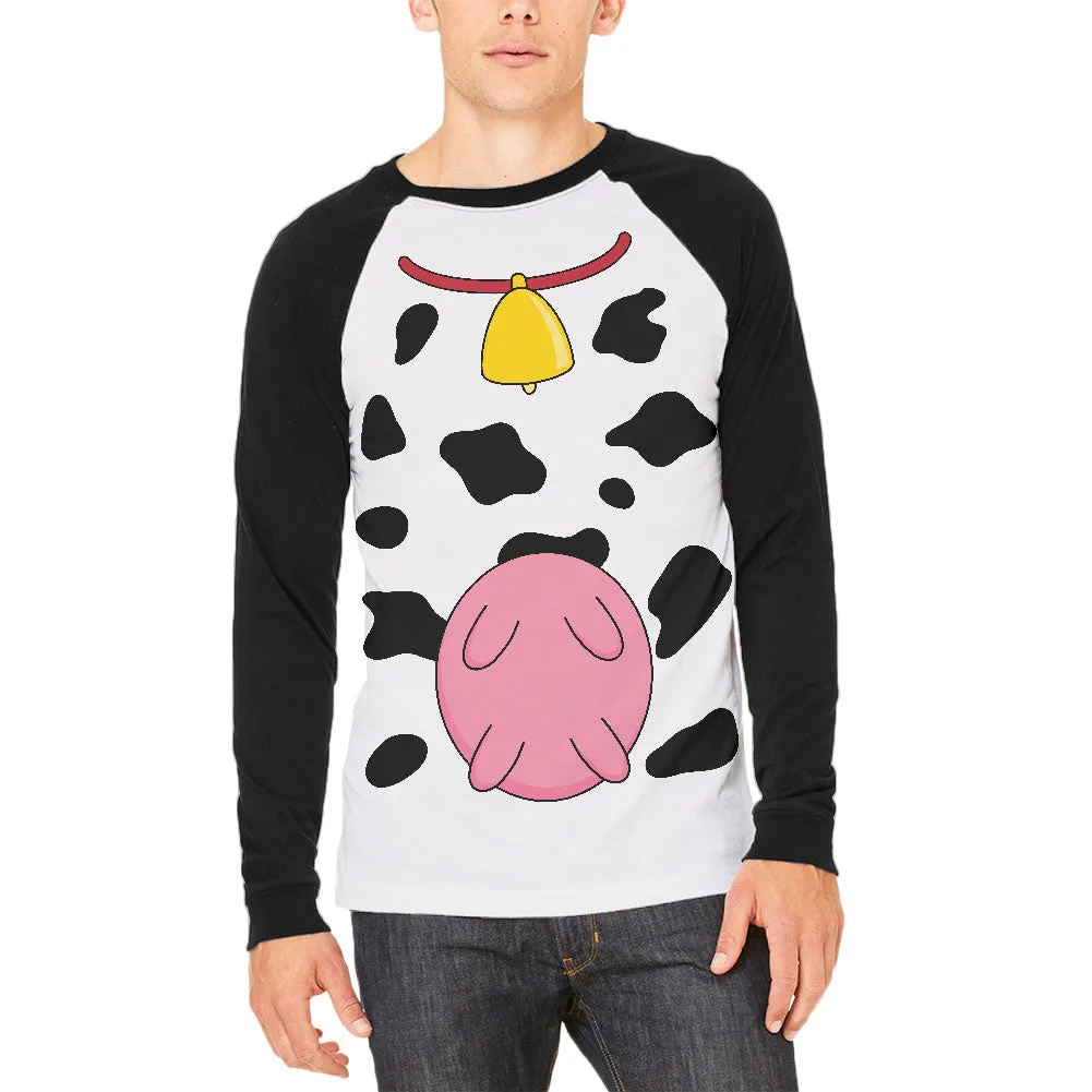 Halloween Cow Costume Udders Funny Mens Long Sleeve Raglan T Shirt sold by Old Glory